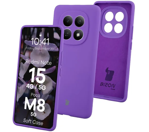Bizon Soft do Xiaomi Redmi Note 15 / POCO M8 5G Fioletowy