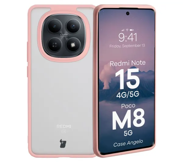 Bizon Angelo do Xiaomi Redmi Note 15 / POCO M8 5G Jasnoróżowy