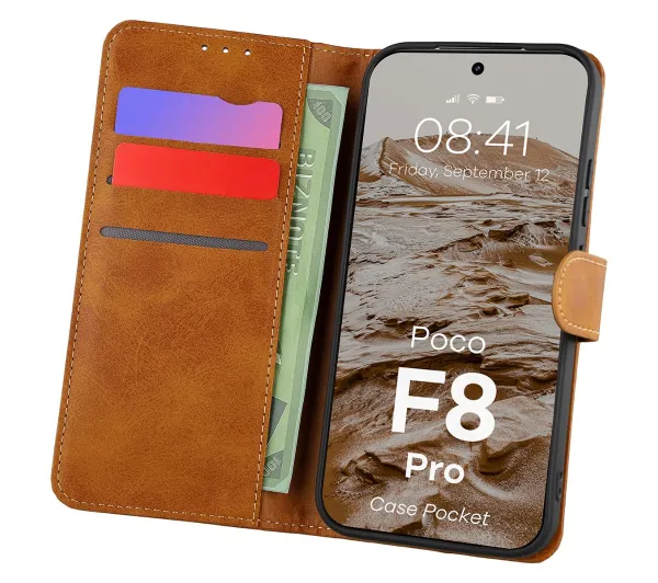 Bizon Pocket do Xiaomi POCO F8 Pro Brązowy