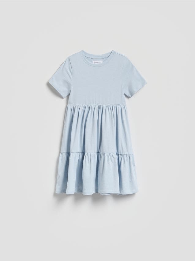 Reserved - Bawełniana sukienka - jasnoniebieski