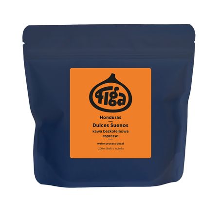 Figa Coffee Kawa ziarnista bezkofeinowa Honduras Dulces Suenos Water Process Decaf Espreso 250 g - kawa