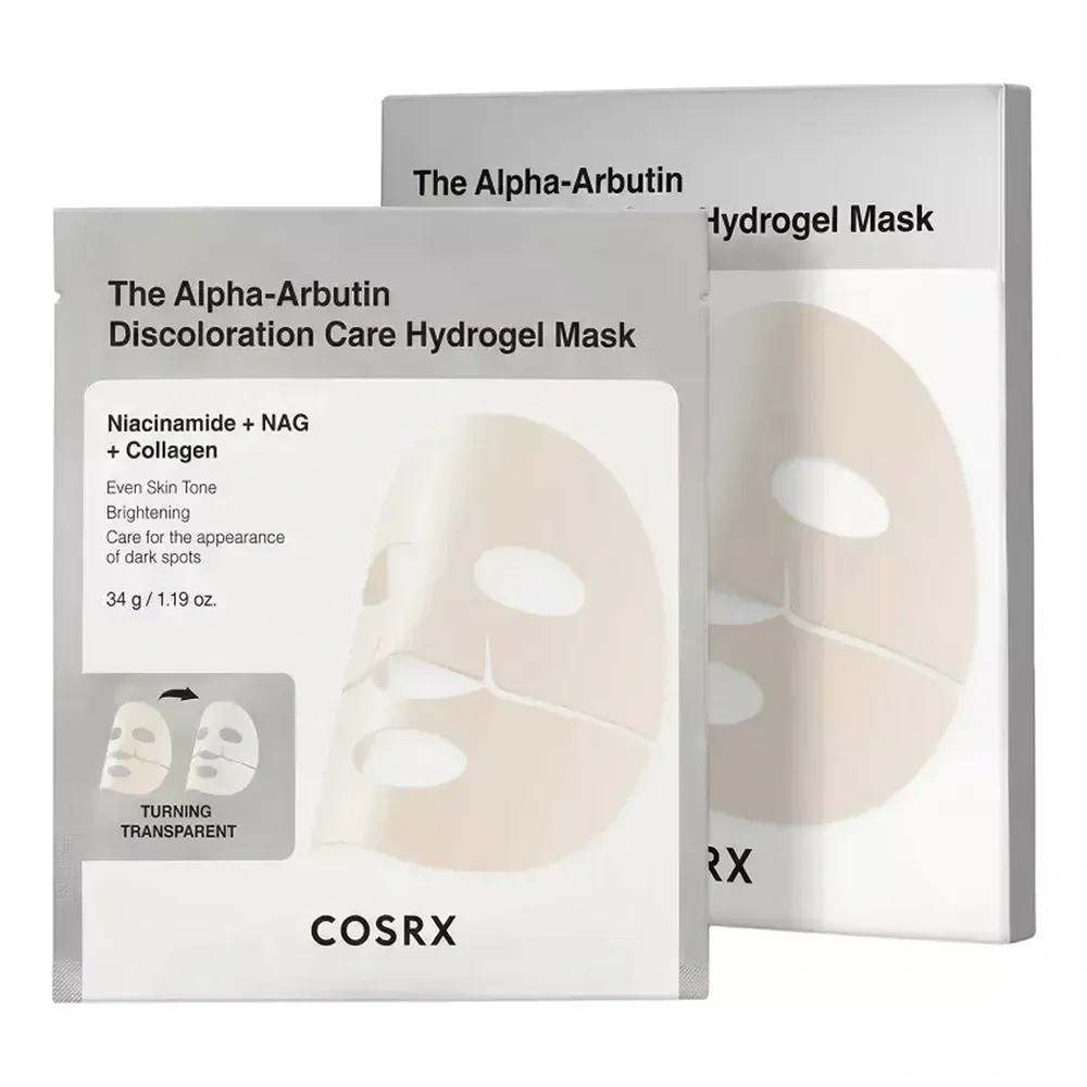 COSRX Alpha-Arbutin Discoloration Care Hydrogel Mask hydrożelowa maska z alfa-arbutyną 3 x 34 g