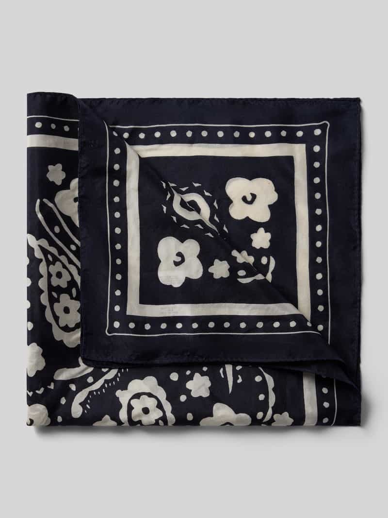 Jedwabna apaszka w całościowym wzorze model 'FOULARD POIS'