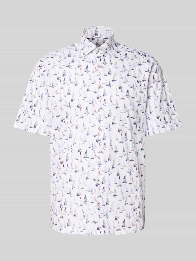 Koszula biznesowa Comfort Fit z bawełny z kołnierzykiem typu kent