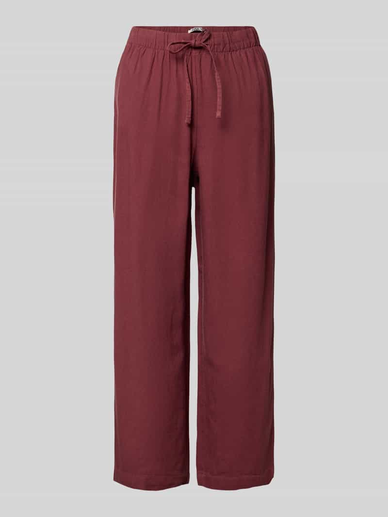 Szerokie spodnie z mieszanka wiskozy i lnu model 'GOA'