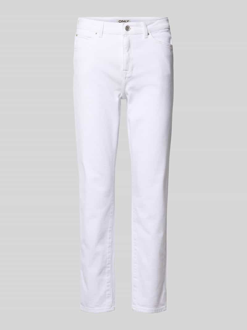 Jeansy o kroju straight fit z mieszanki bawełny model 'EMILY'