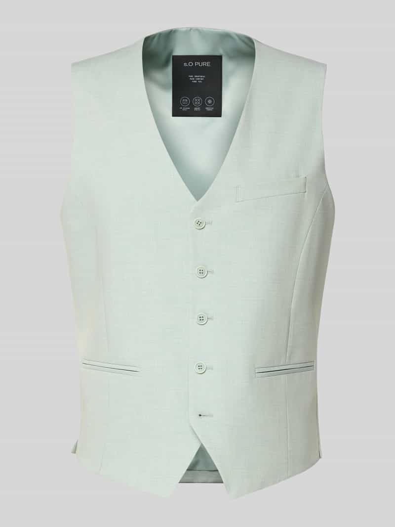 Kamizelka garniturowa o kroju regular fit z dodatkiem wiskozy