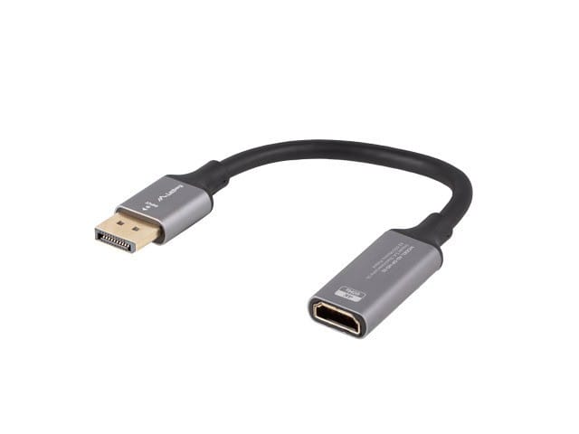 Lanberg adapter Displayport - HDMI M/F 4K 20cm srebrny