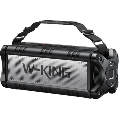 Głośnik mobilny W-KING D8 Czarno-srebrny