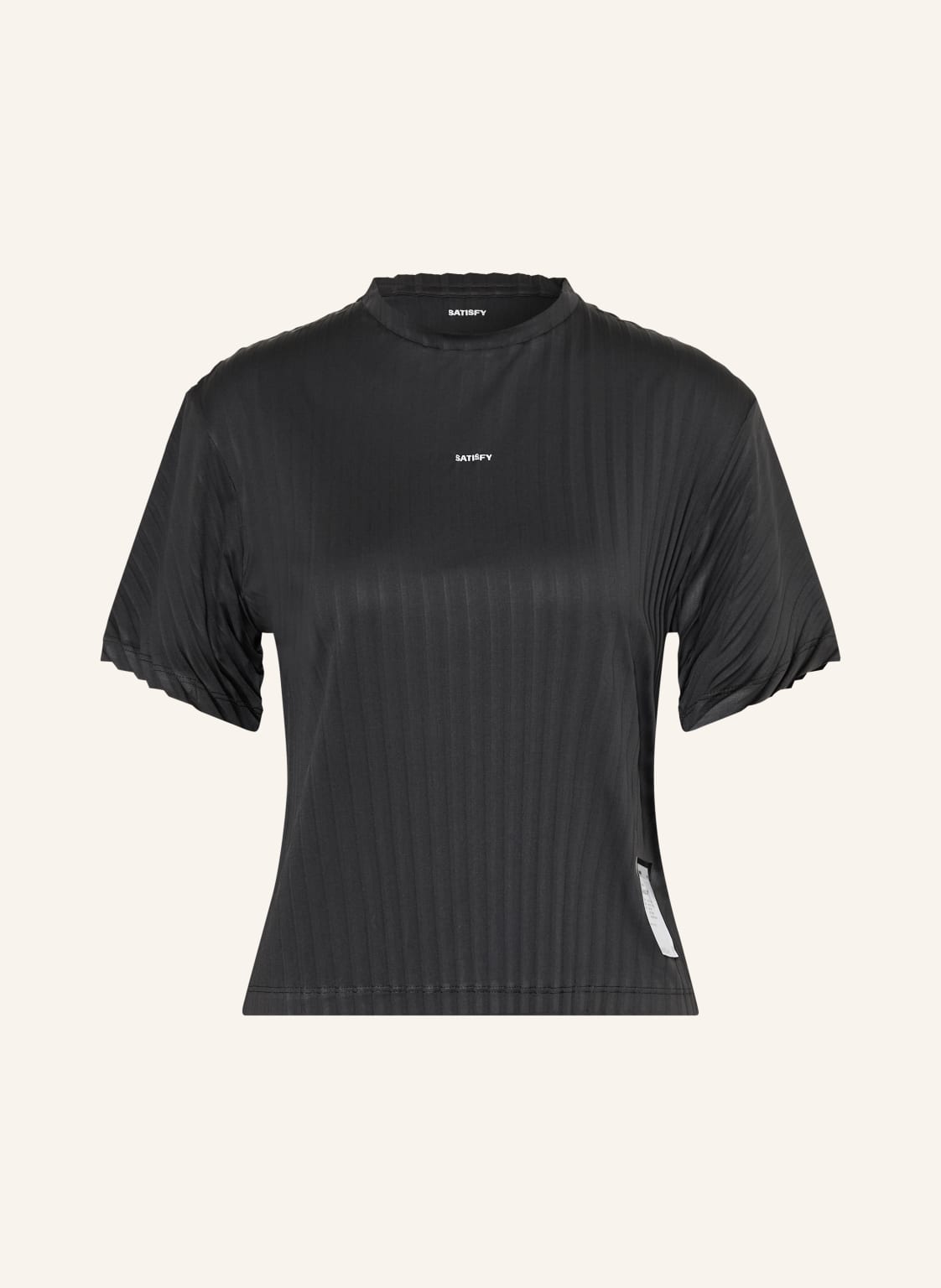 Satisfy Koszulka Do Biegania Auralite™ Pleated schwarz
