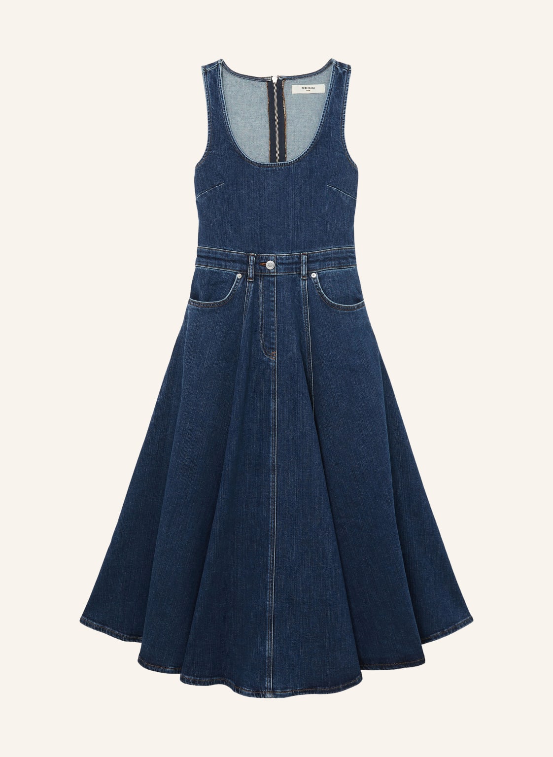 Reiss Sukienka Jeansowa Rosie blau