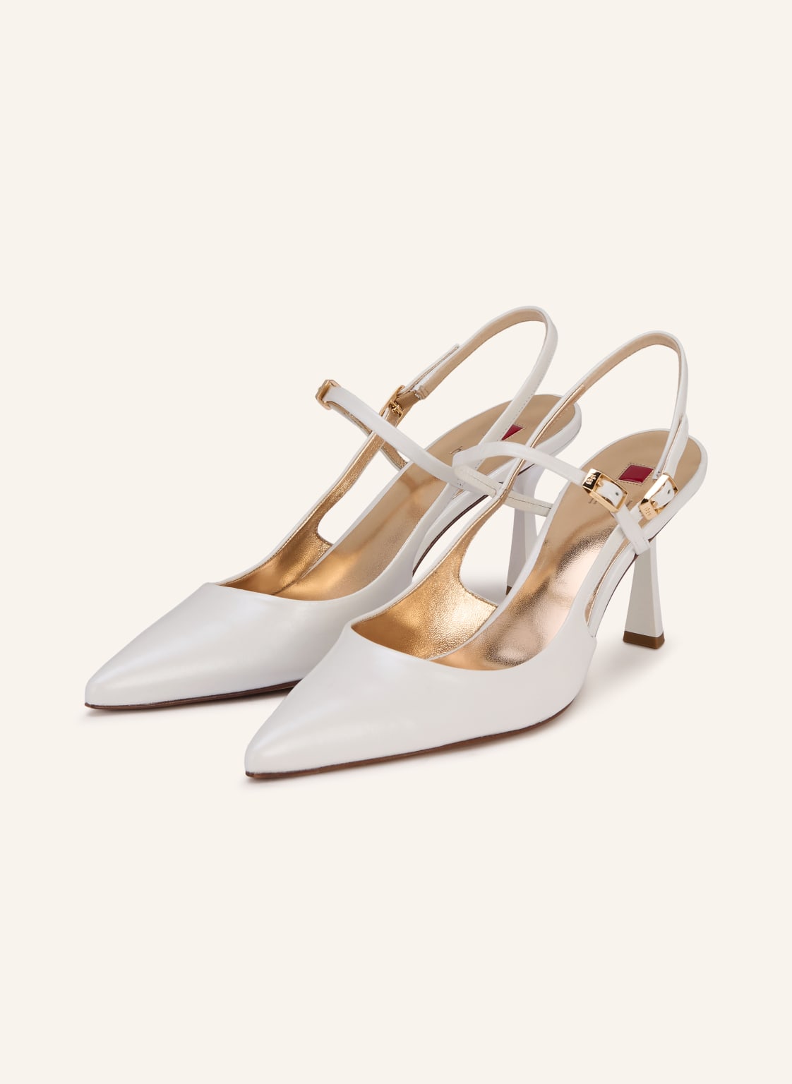 Högl Czółenka Typu Slingback weiss
