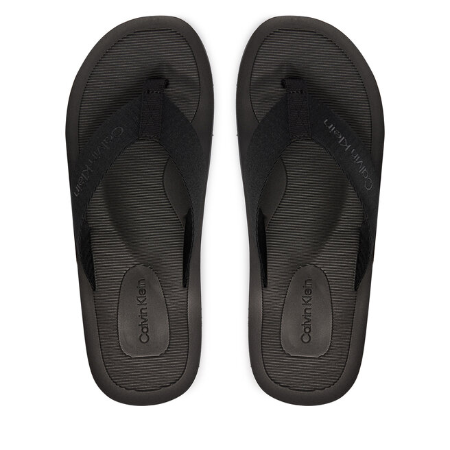 Japonki Calvin Klein Logo Webbing Strap HM0HM02106 Czarny