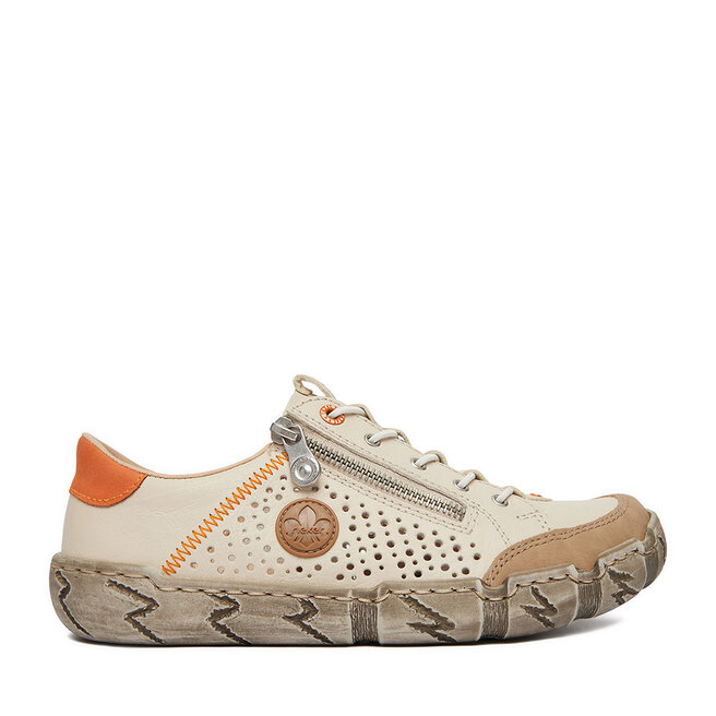 Półbuty Rieker L0355-61 Beżowy