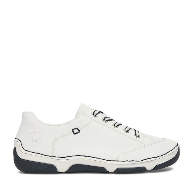 Półbuty Rieker 55901-80 Biały