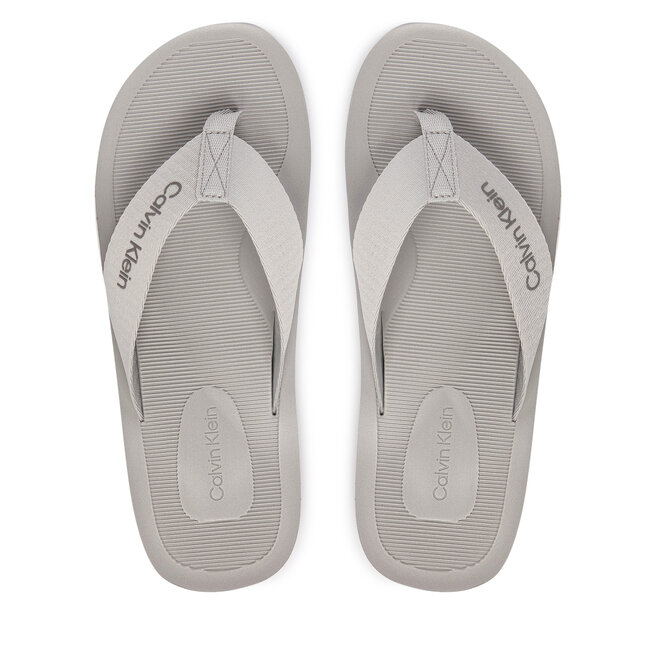 Japonki Calvin Klein Logo Webbing Strap HM0HM02106 Szary