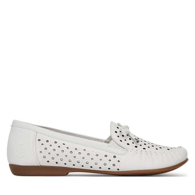 Mokasyny Rieker L6352-80 Biały