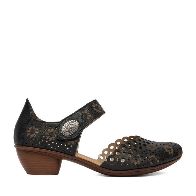 Półbuty Rieker 43753-00 Czarny