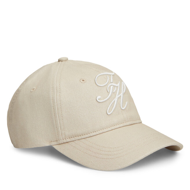 Czapka z daszkiem Tommy Hilfiger Logo Embroidery Baseball Cap AW0AW18338 Beżowy