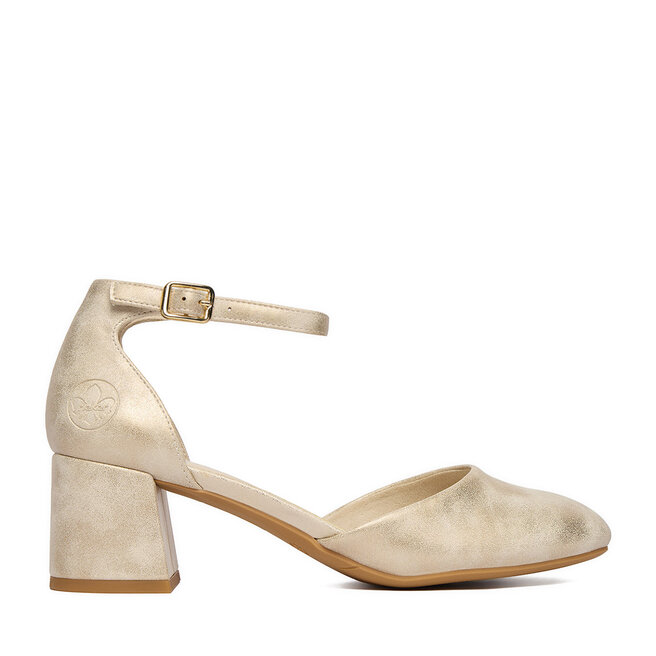 Czółenka Rieker 44762-91 Złoty