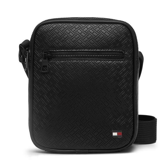 Saszetka Tommy Hilfiger Th Embossed Flag Mini Reporter AM0AM14193 Czarny