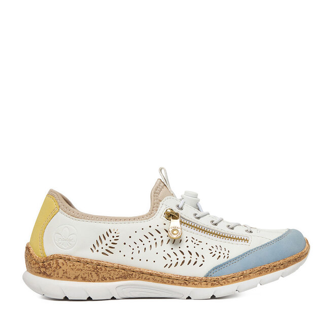 Półbuty Rieker N42K6-80 Biały