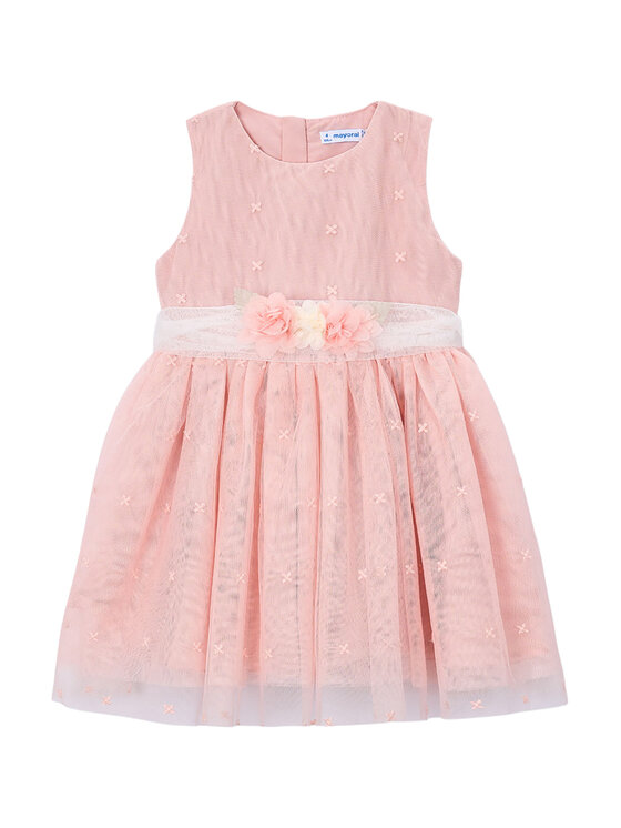 Mayoral Sukienka elegancka 3919 Różowy Regular Fit