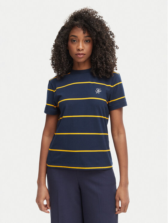 Tommy Hilfiger T-Shirt WW0WW48699 Granatowy Regular Fit