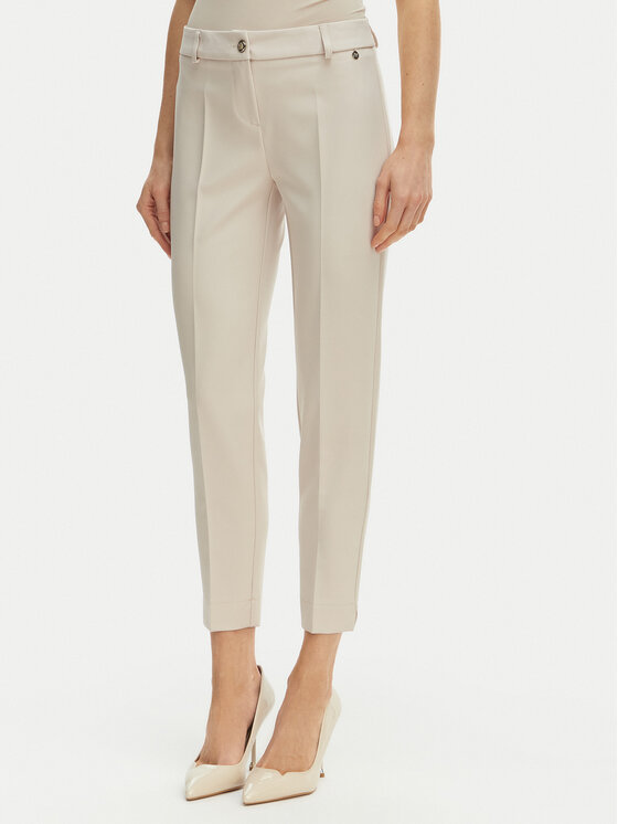 Maryley Spodnie materiałowe 26EB52Z/43LA Beżowy jasny Regular Fit