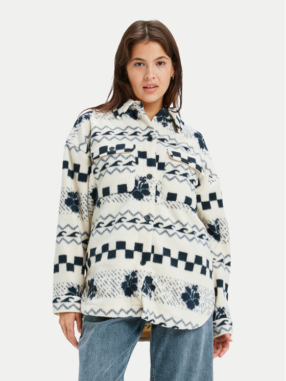 Roxy Polar Morning Crush Shacket ERJPF03214 Beżowy Relaxed Fit