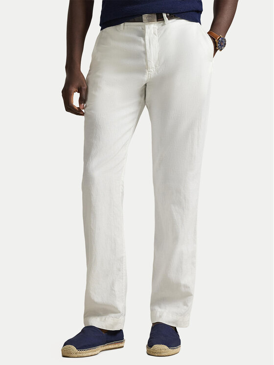Polo Ralph Lauren Spodnie materiałowe 710A13235004 Biały Classic Fit