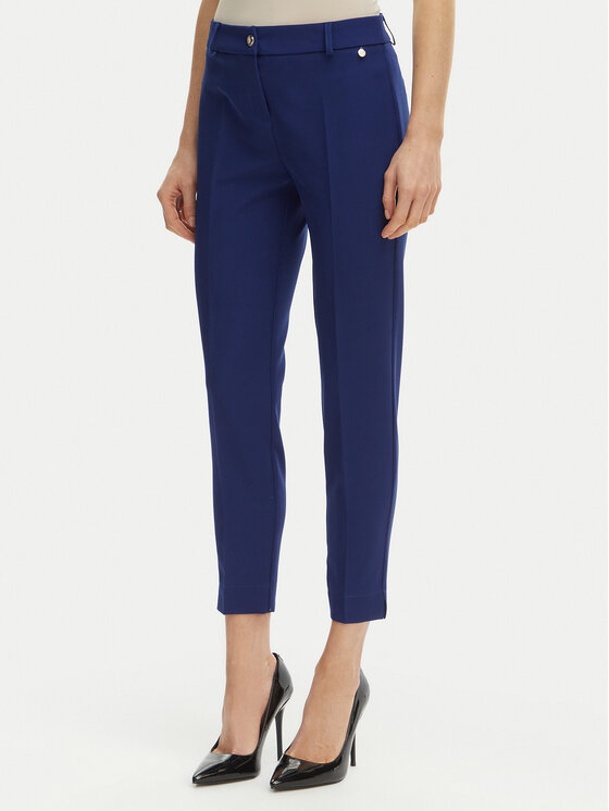 Maryley Spodnie materiałowe 26EB52Z/43FR Granatowy Regular Fit