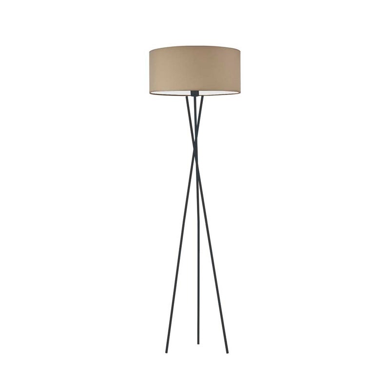 Lampa stojąca Volta Light Factory podłogowa trójnóg z abażurem biały walec MORIS 1szt.