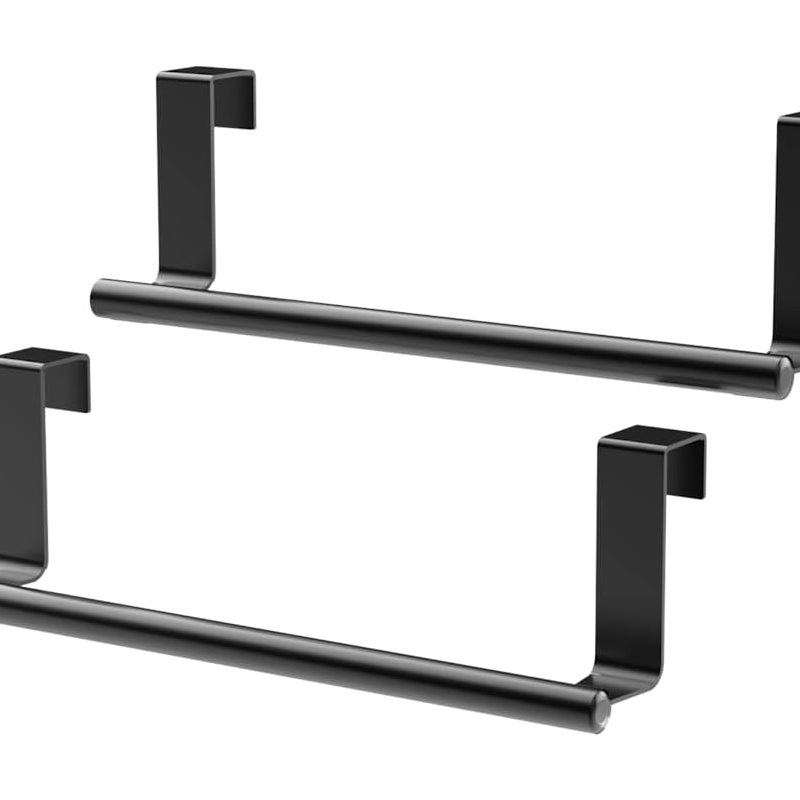 Zestaw 2 uchwytów na ręczniki kuchenne, matowa czerń