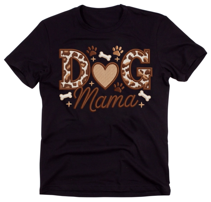 Czarna koszulka ''dog mama''