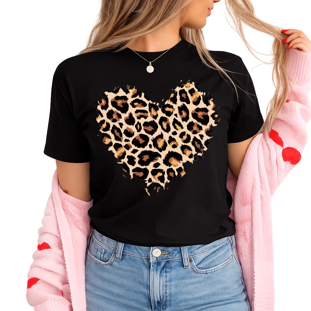 Damska Koszulka serce panterka - panterka1