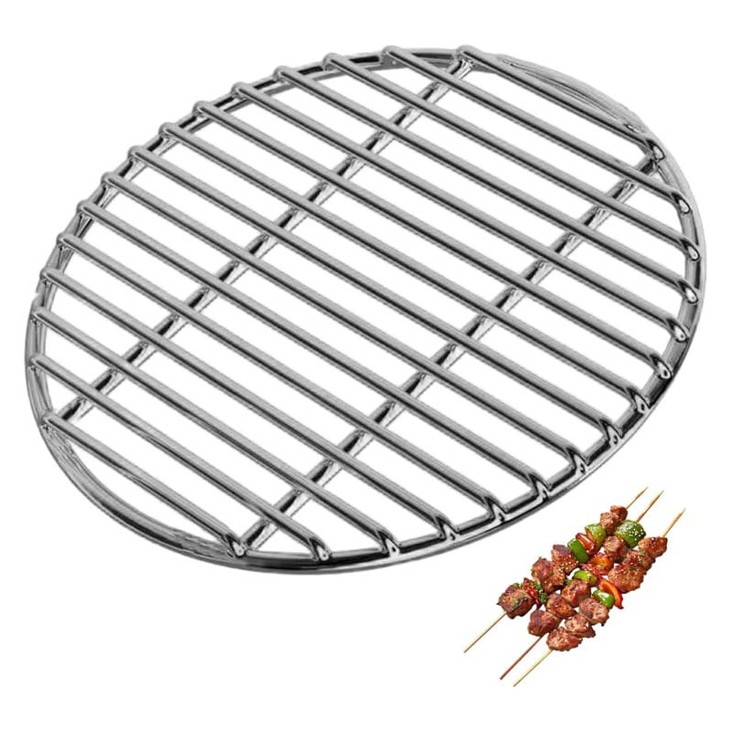 Grill okrągły - grill węglowy - akcesoria do grilla ogrodowego ze stali nierdzewnej - grill zewnętrzny - barbecue - 30 cm