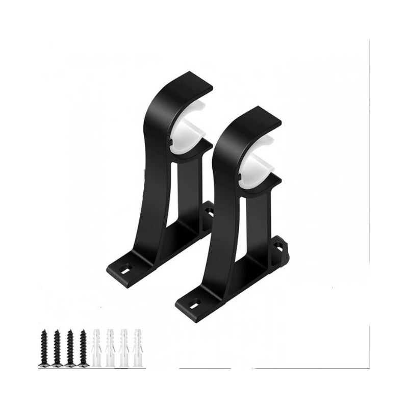 (1 para, czarny) Uchwyt na karnisz, aluminiowy uchwyt na karnisz, aluminiowy uchwyt na karnisz, sup