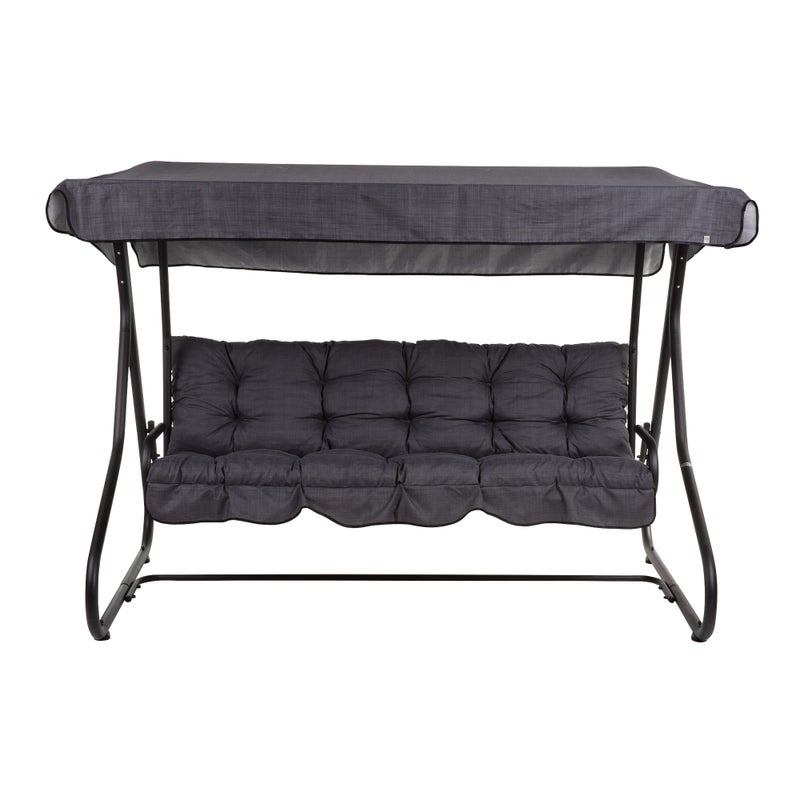 Huśtawka ogrodowa Milano Black Edition szara kratka PATIO