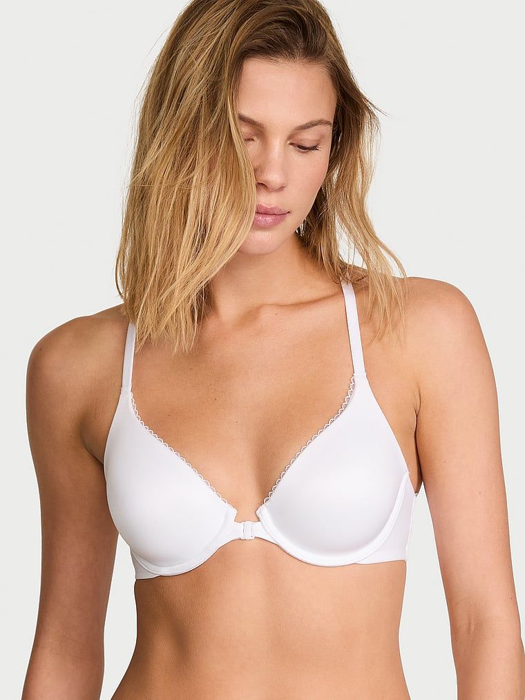 Body by Victoria Biustonosz lekko uszytywniany zapinany z przodu z mocno zabudowanymi miseczkami Racerback