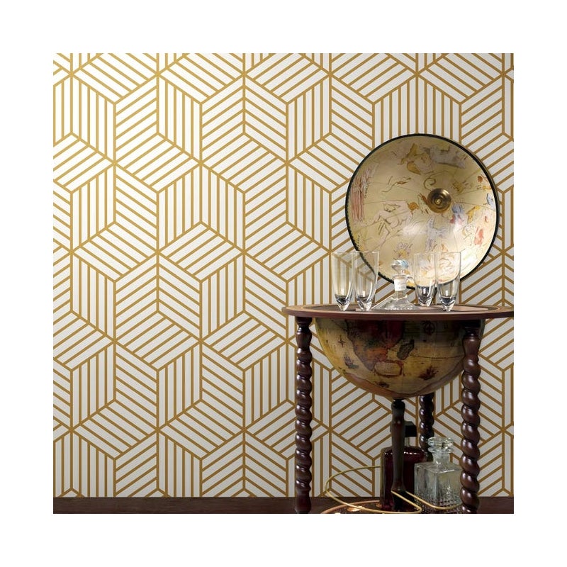 Tapeta samoprzylepna, specjalna folia klejąca do mebli, 45 x 500 cm, wzór geometryczny w paski