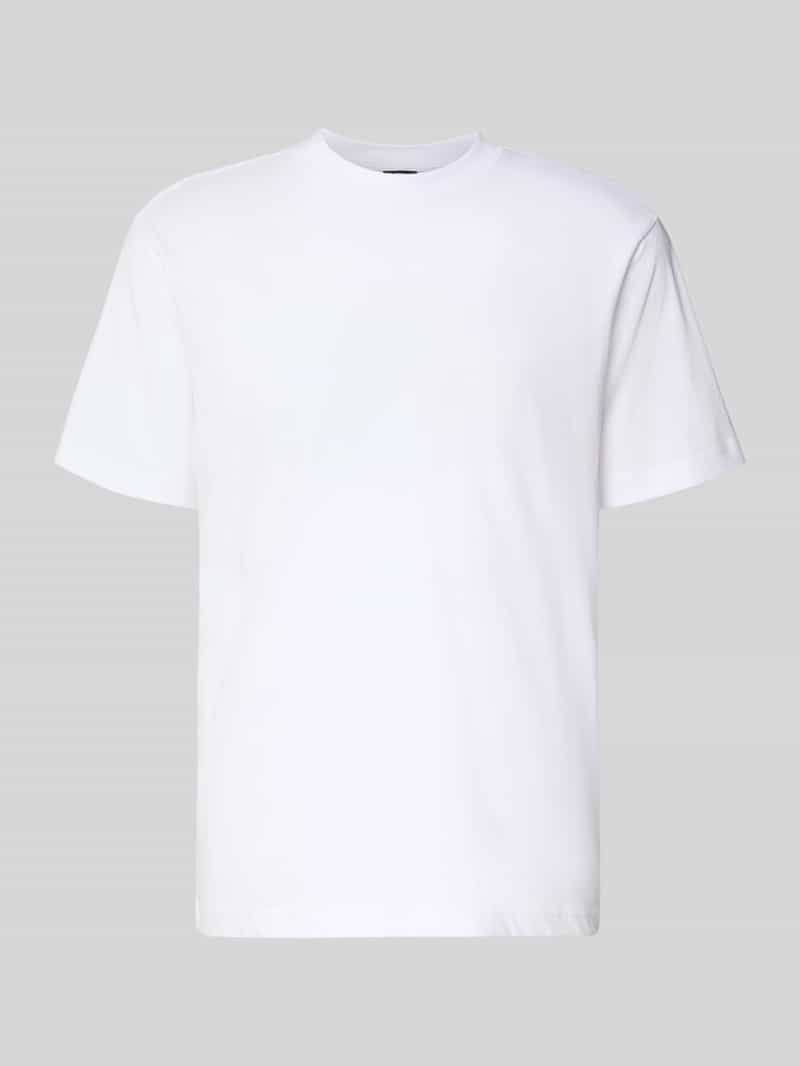 t-shirt z bawełny z okrągłym dekoltem