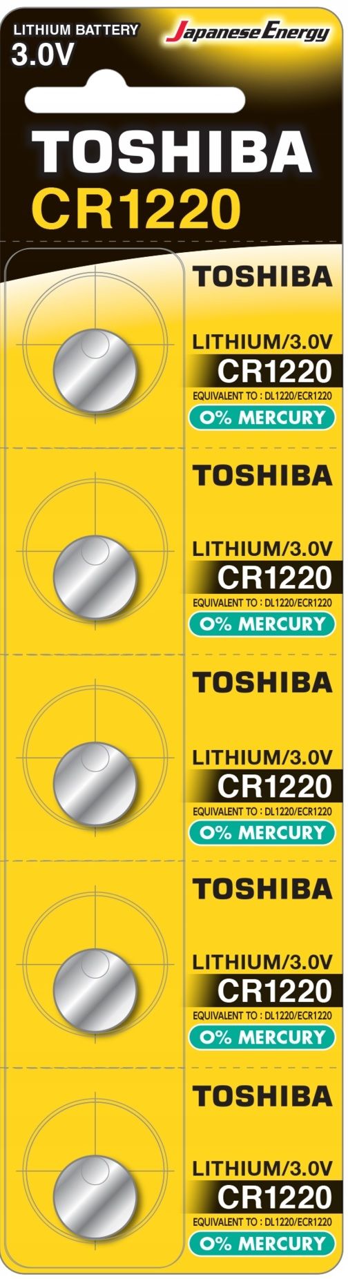 Baterie Cr 1220 5szt-bl. bat.TOSHIBA