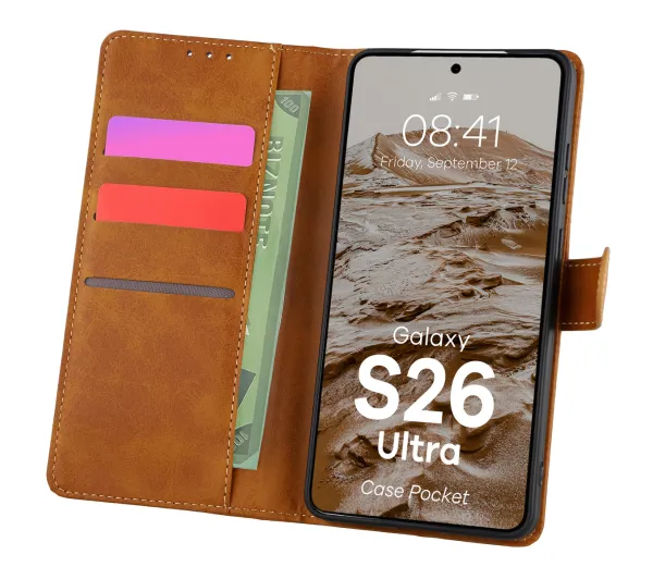 Bizon Pocket do Galaxy S26 Ultra Brązowy