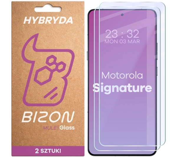 Bizon elastyczne Glass Mule Duo do Motorola Signature 2 sztuki