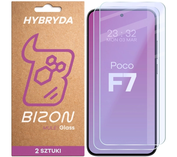 Bizon elastyczne Glass Mule Duo do Xiaomi POCO F7 2 sztuki