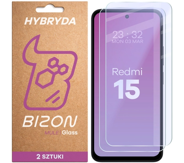Bizon elastyczne Glass Mule Duo do Xiaomi Redmi 15 5G 2 sztuki