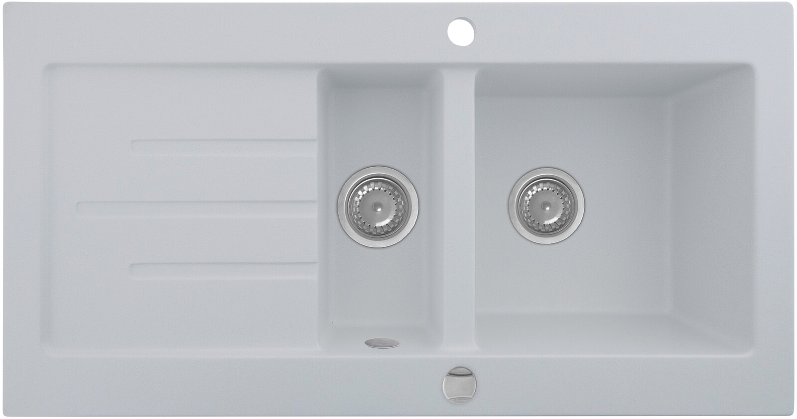 Kernau KGSV 60 1,5B1D Pure White Zlewozmywak granitowy 