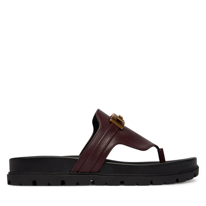 Japonki Guess FLJFRR LEA03 Bordowy
