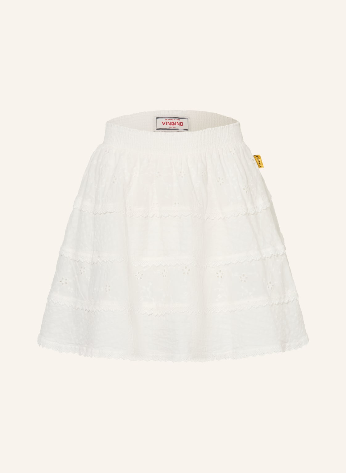 Vingino Spódnica Qiana Z Koronki Ażurowanej weiss